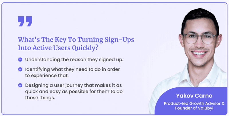 Yakov Carno, a PLG Adviser and Founder at Valubyl, on how to increase activation rate.