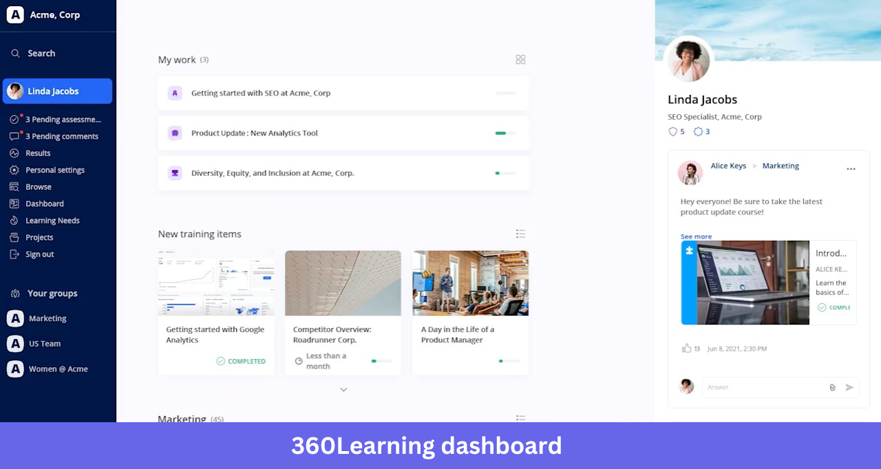 360Learning learning management system