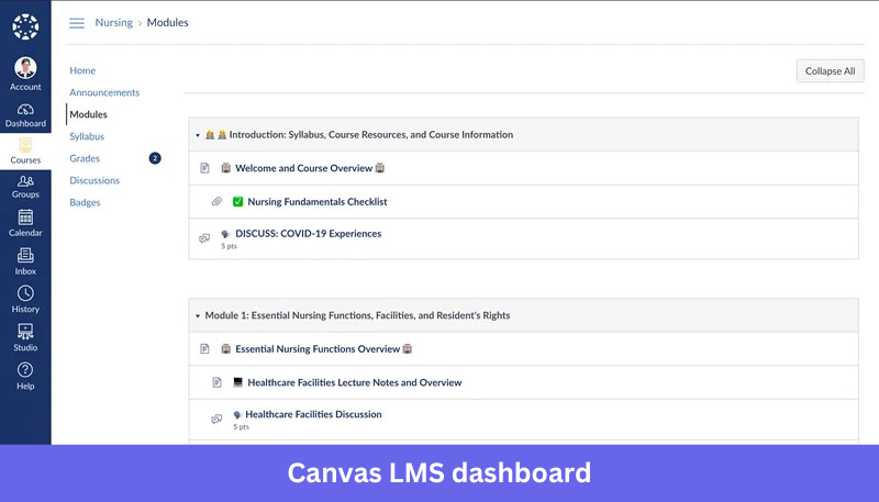 Canvas LMS learning management system