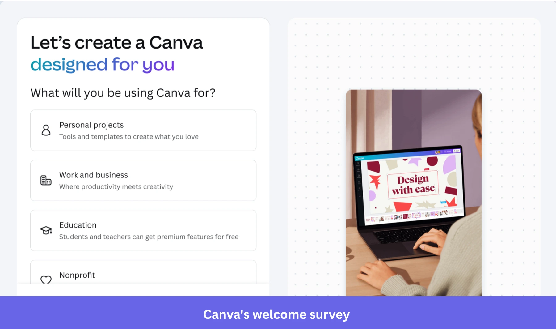 Canva welcome survey