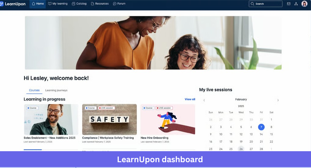 LearnUpon learning management system