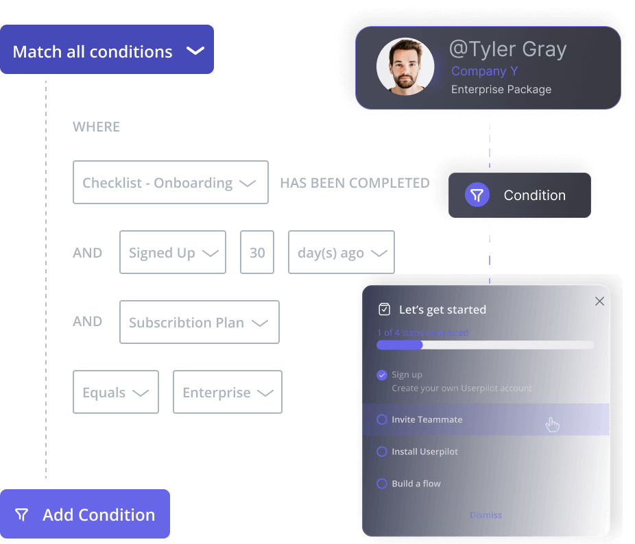 Targeting features to the right user segments in Userpilot