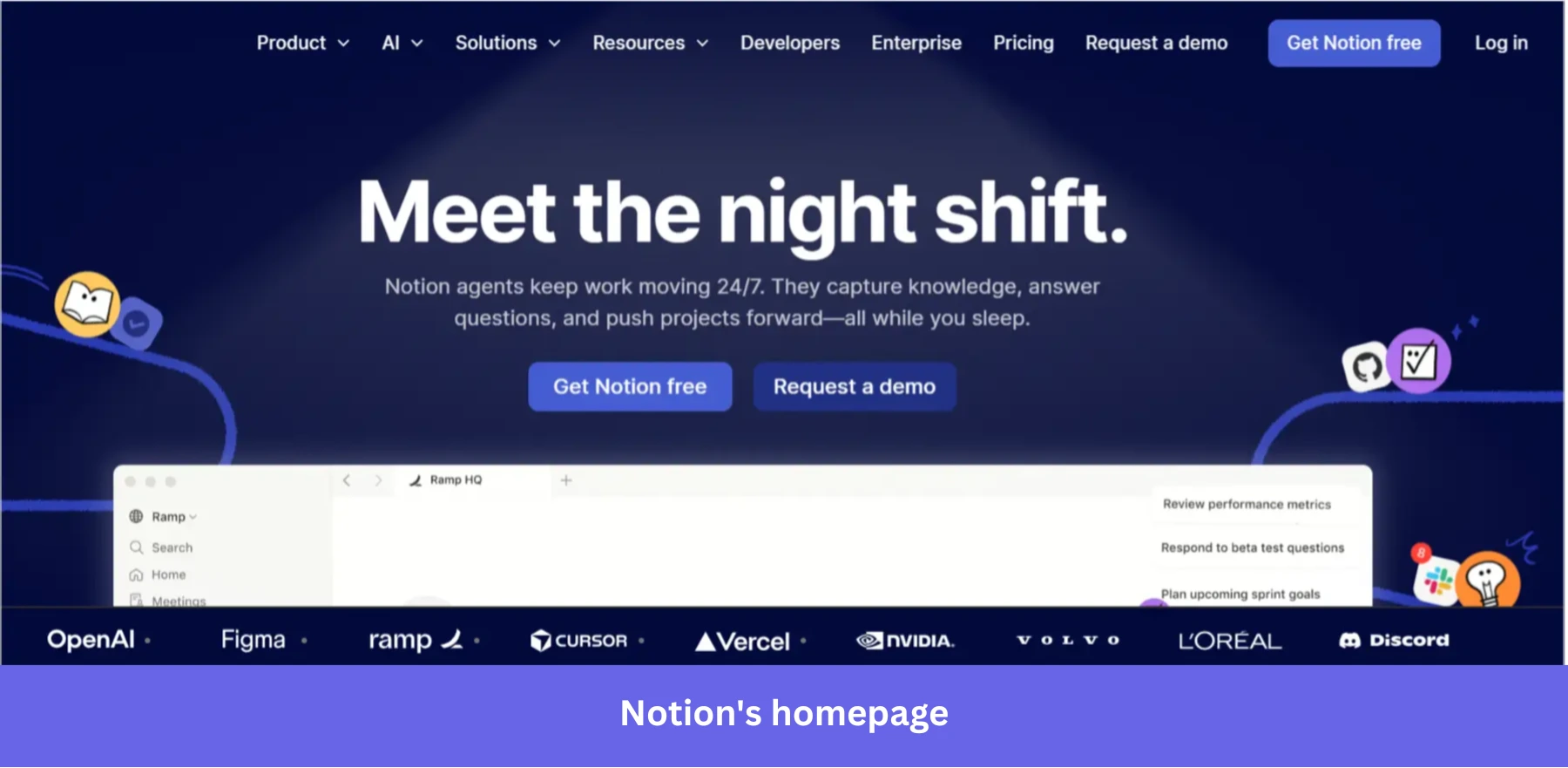 Notion's homepage