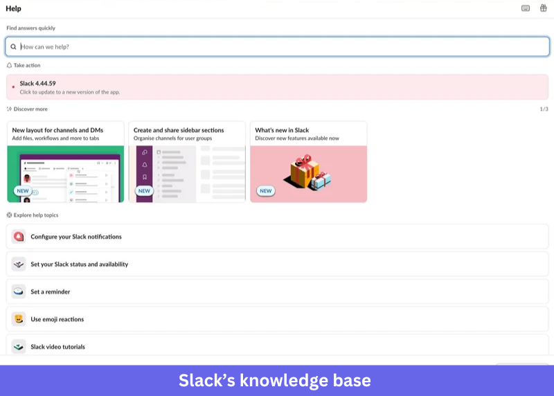 Slack’s knowledge base