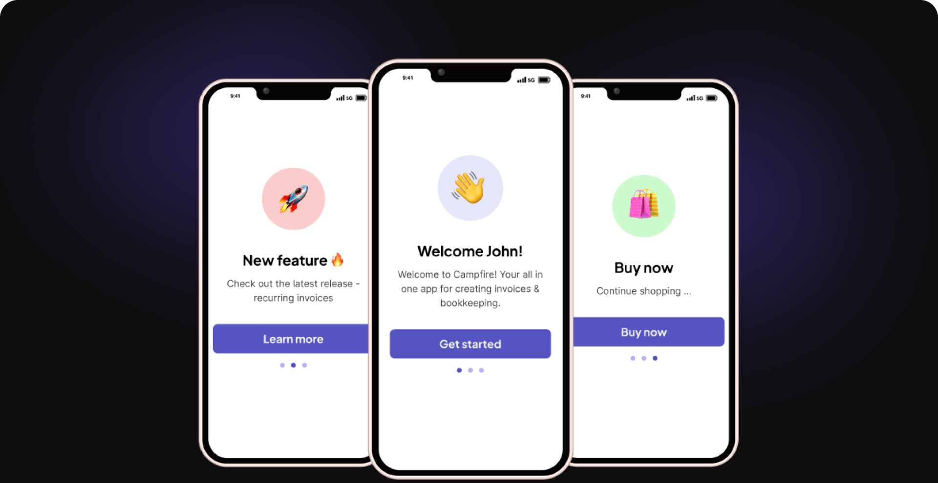 Mobile onboarding flow in Userpilot showing carousel-style progressive onboarding