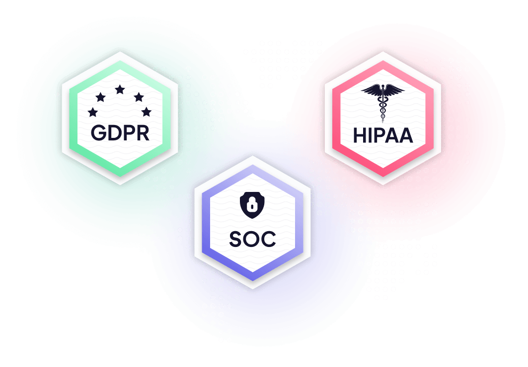 Userpilot compliance and security certification badges including SOC 2 Type II, GDPR, and HIPAA readiness
