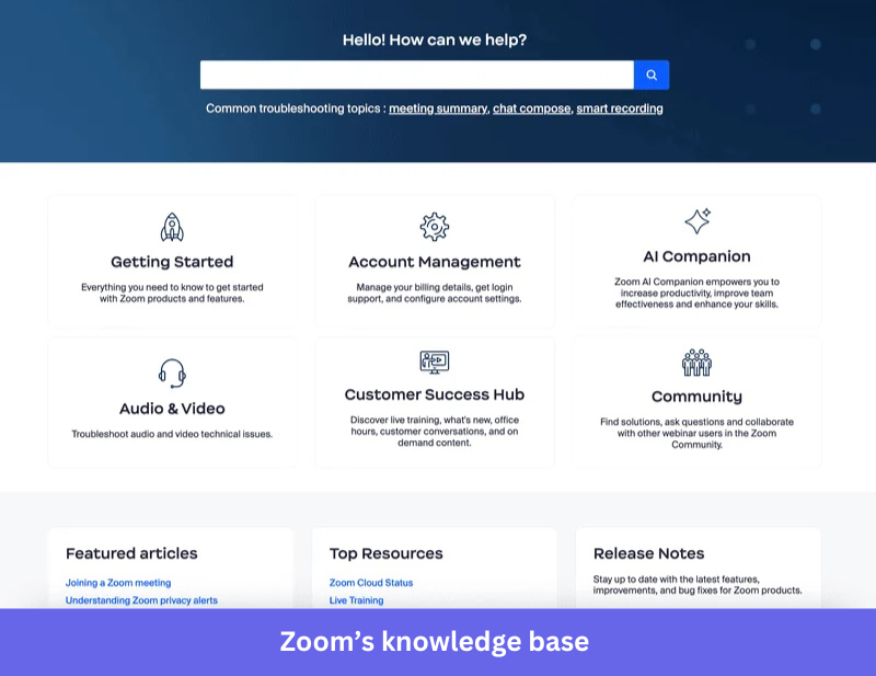 Zoom’s knowledge base.