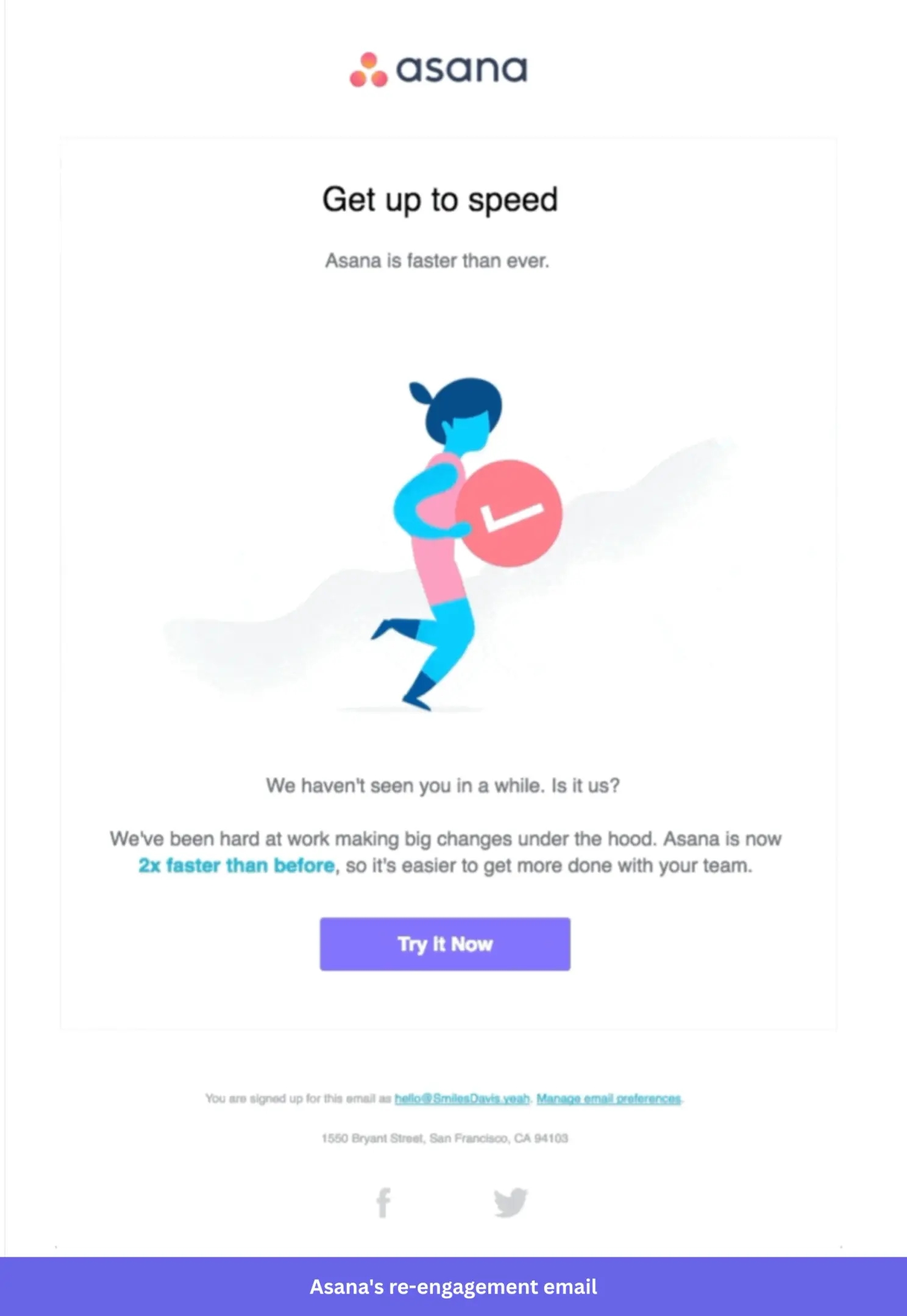 Asana's re-engagement strategy