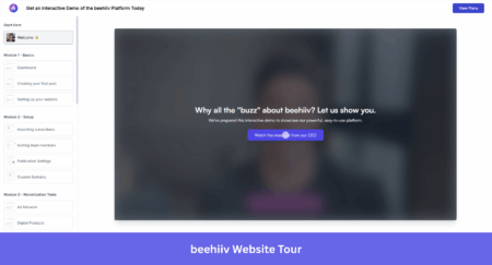 beehiiv Website Tour