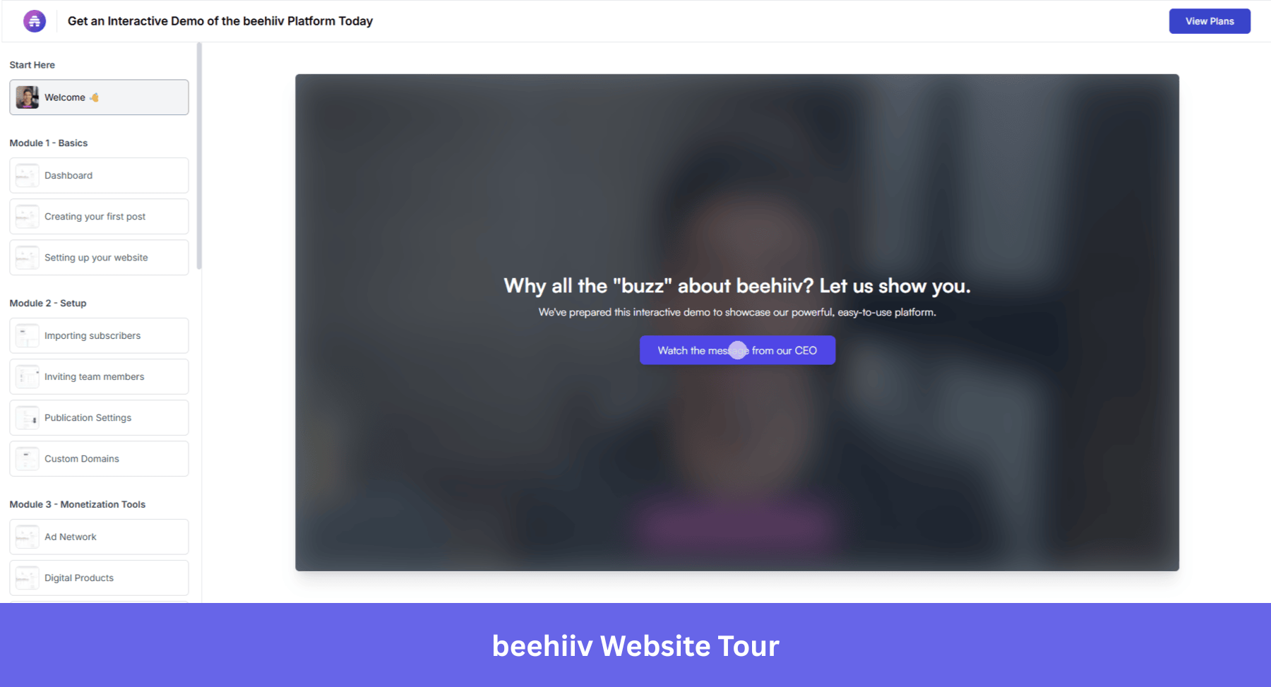 beehiiv Website Tour