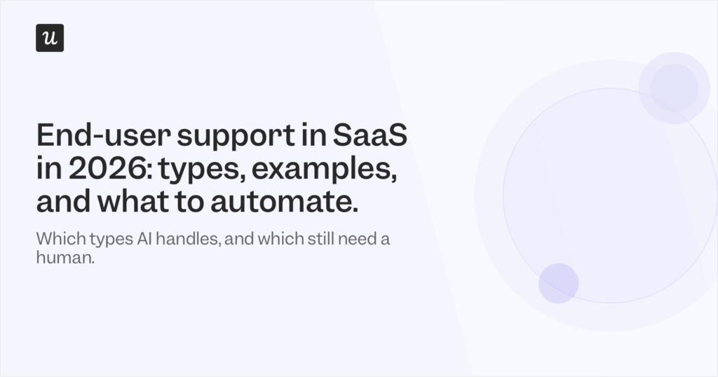 End-User Support in SaaS in 2026: Types, Examples, and What to Automate
