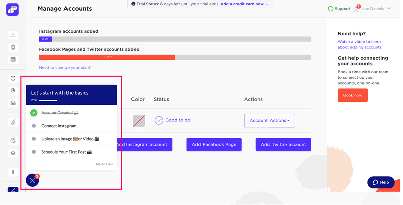 sked social onboarding checklist