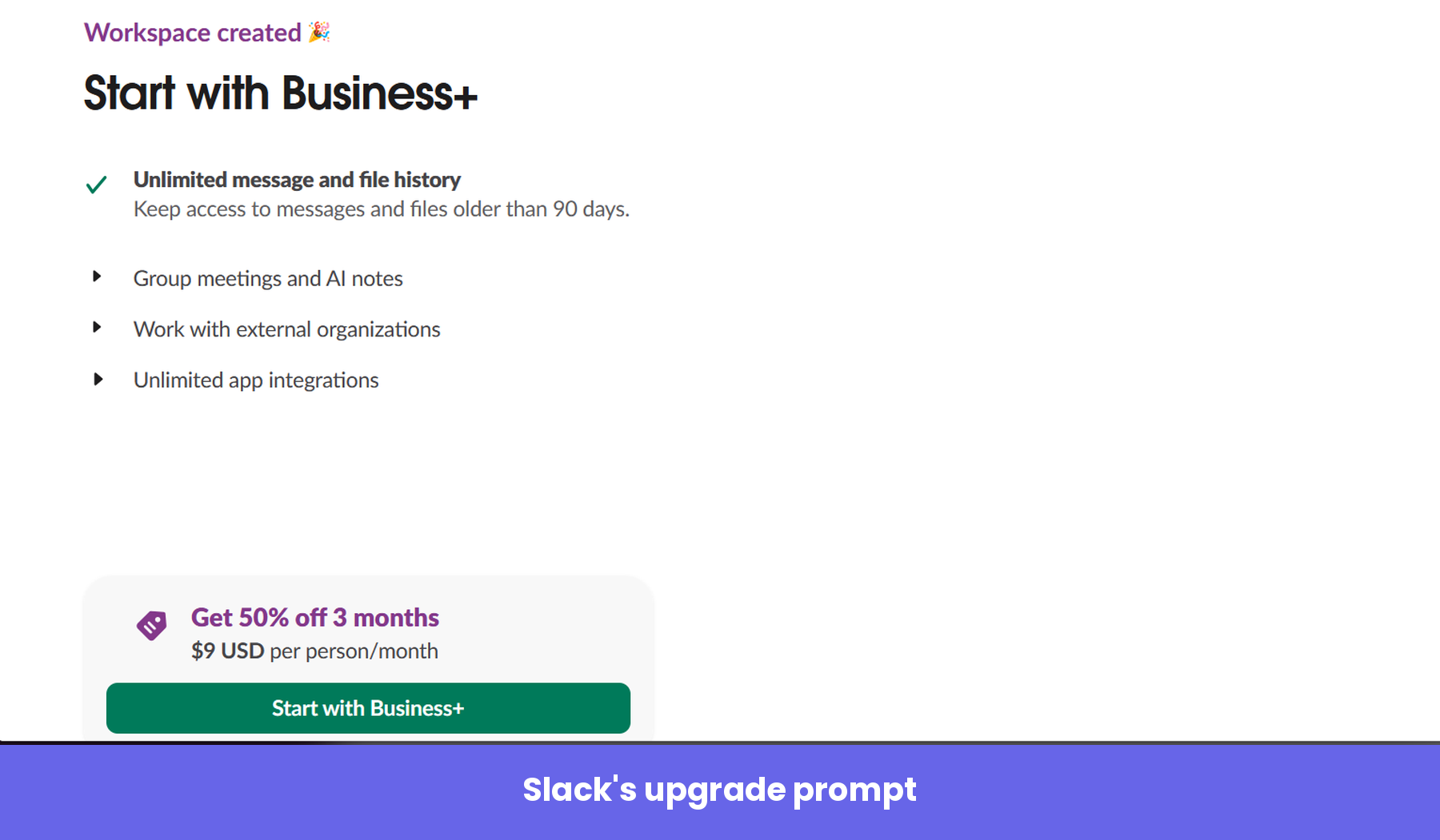 Slack's upgrade prompt