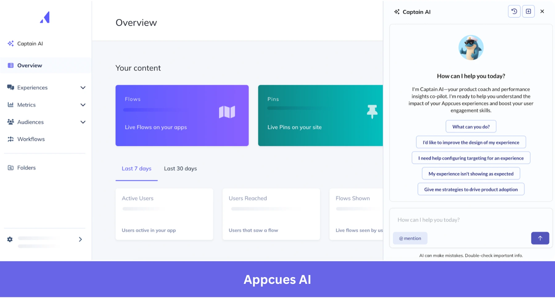 Appcues captain AI for user onboarding