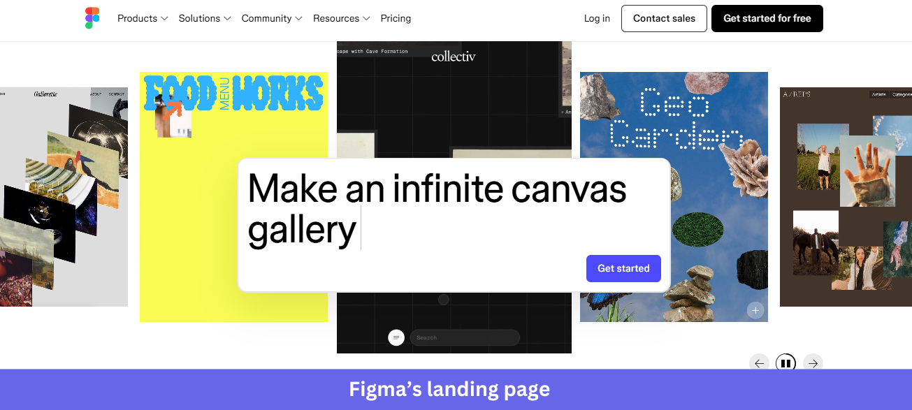 Figma landing page