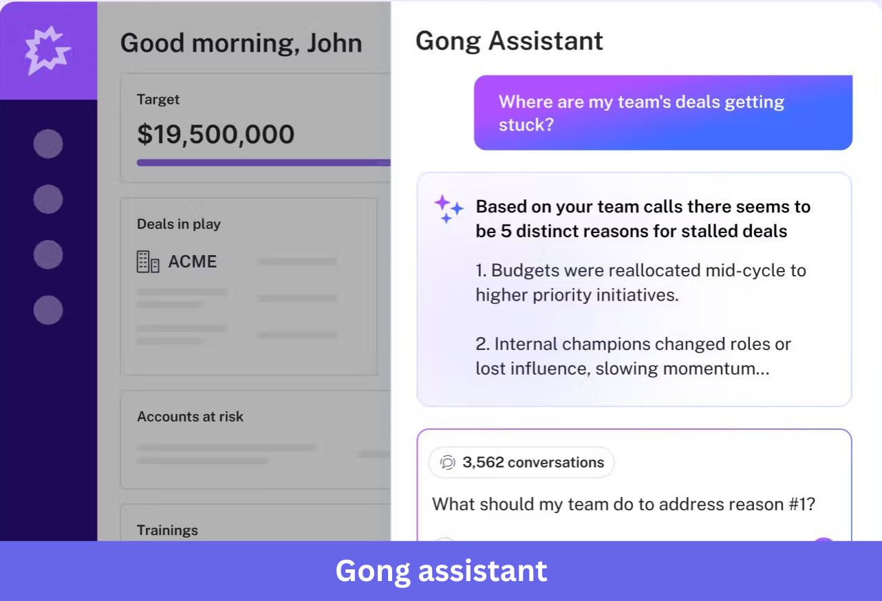 AI-generated deal likelihood score via Gong.