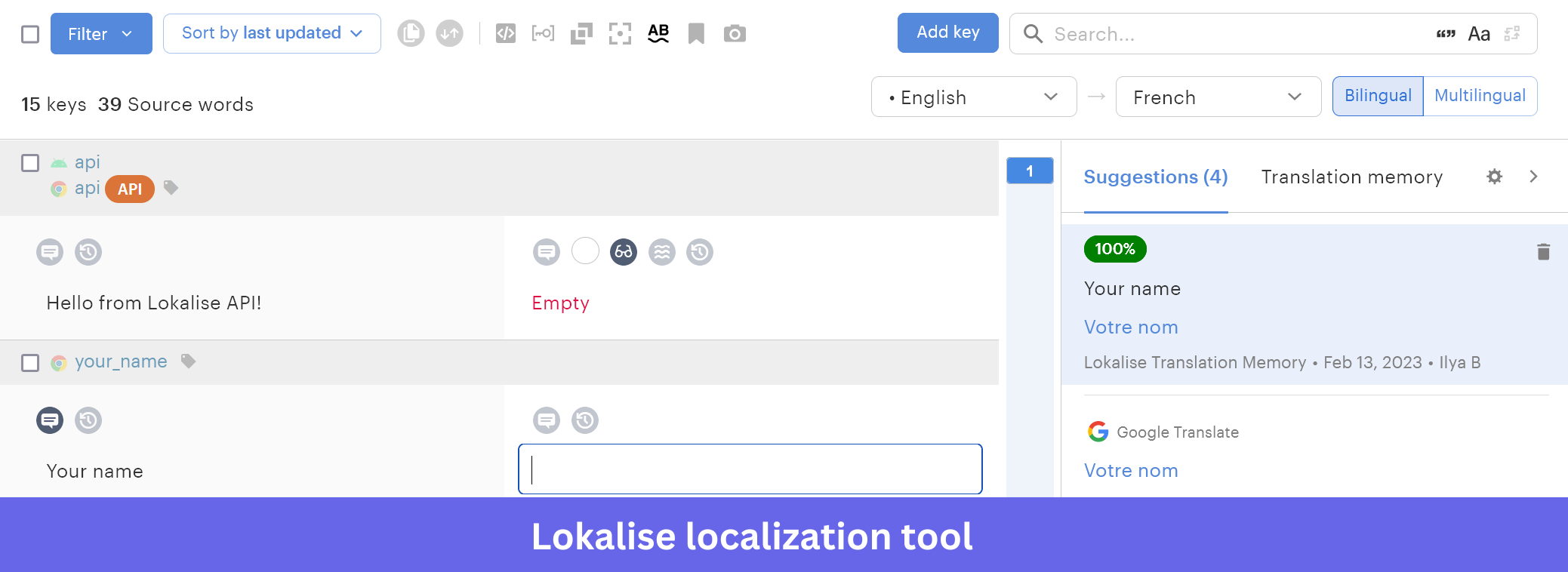 Lokalise localization tool