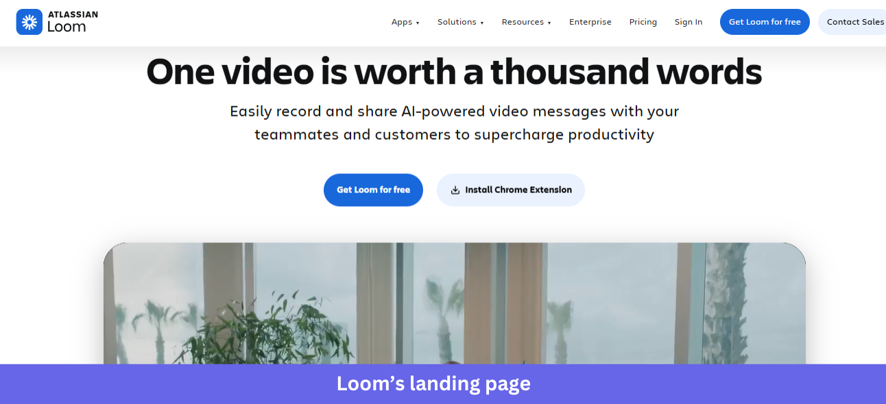 Loom landing page