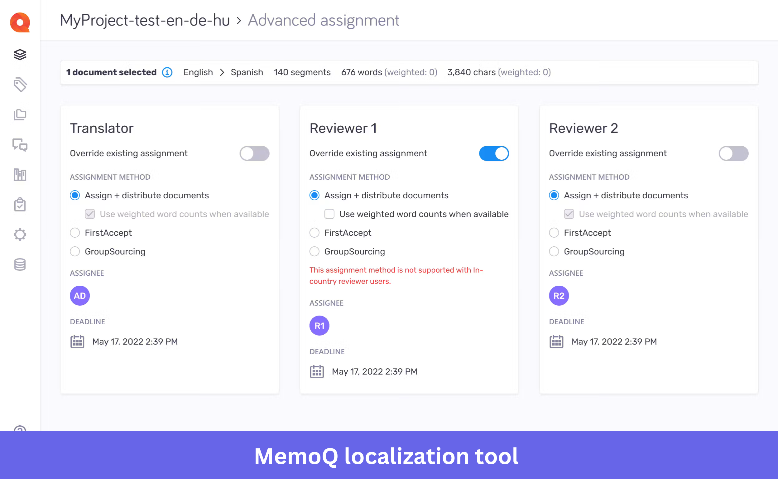 MemoQ localization tool