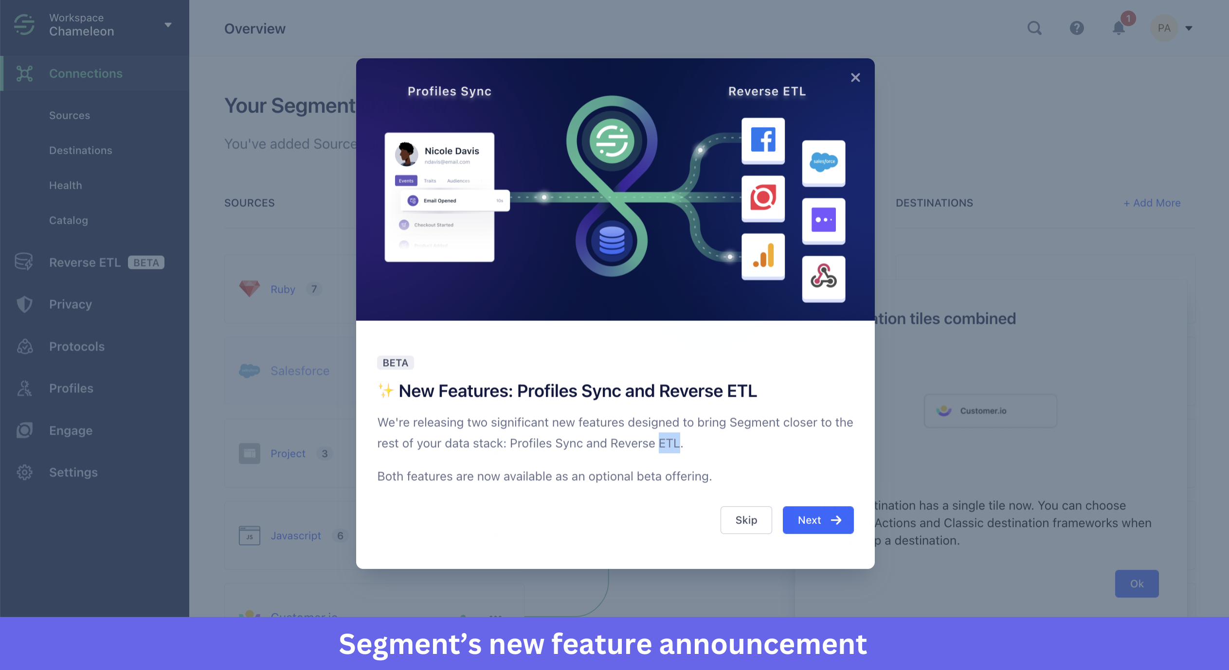 Segment new feature announcement