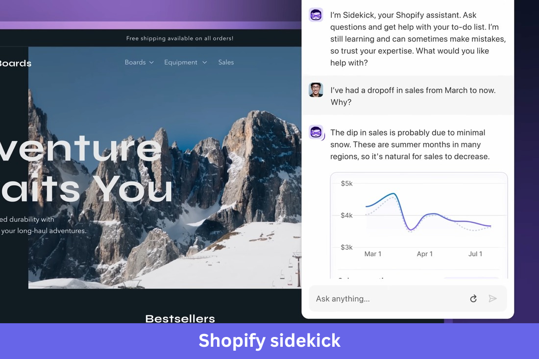AI assistant to automate tasks via Shopify.