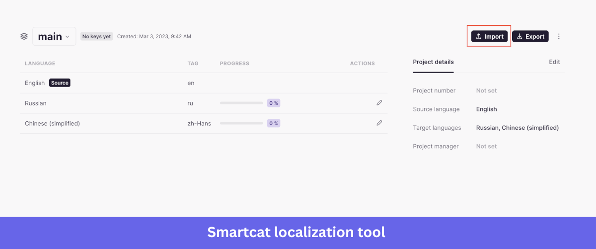 Smartcat localization tool