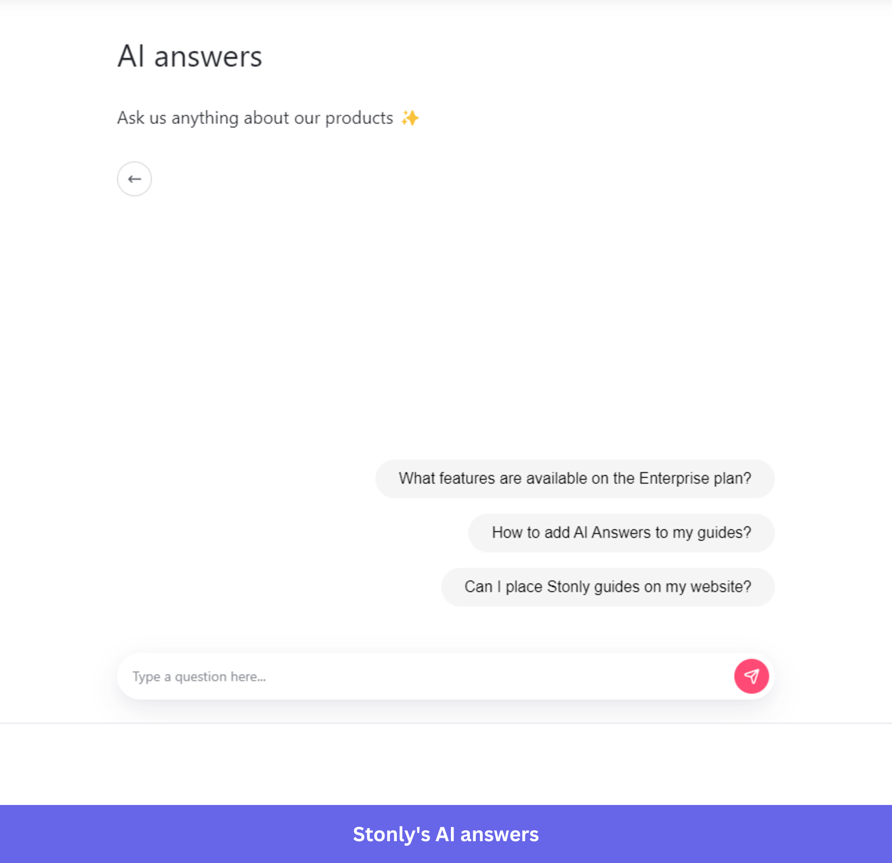 Ston;y's AI answers feature