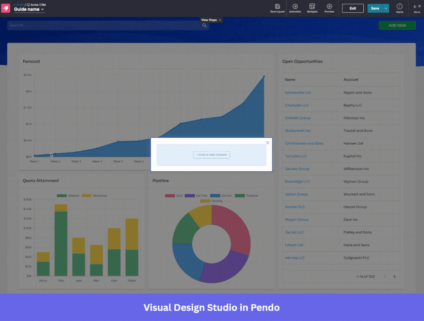Visual Design Studio in Pendo