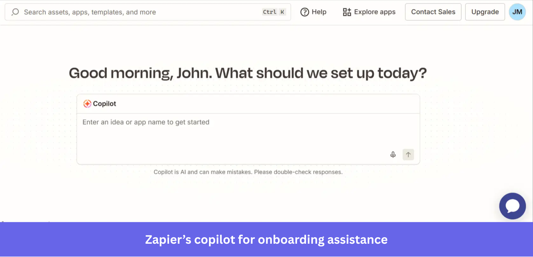 Zapier’s copilot for onboarding assistance