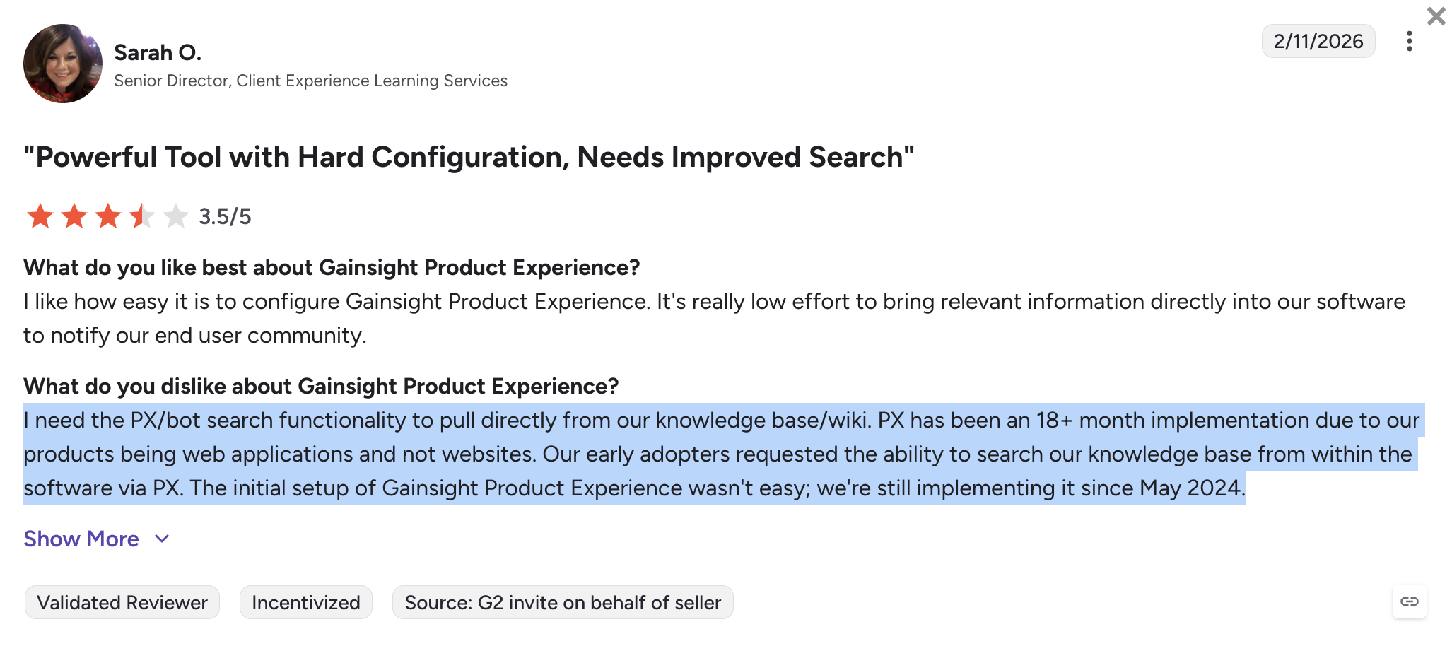 gainsight g2 reviews