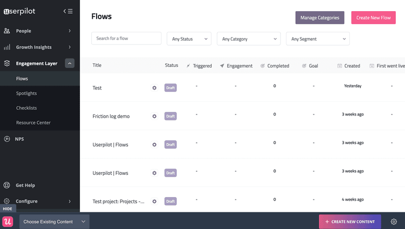 process of creating a PMF survey in Userpilot