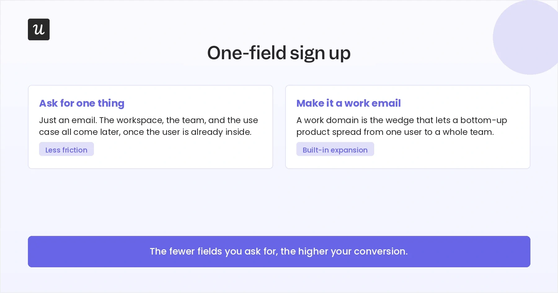 one field signup