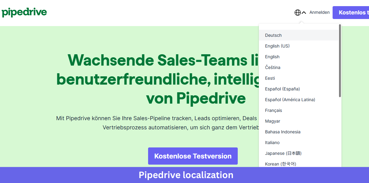 Pipedrive localization