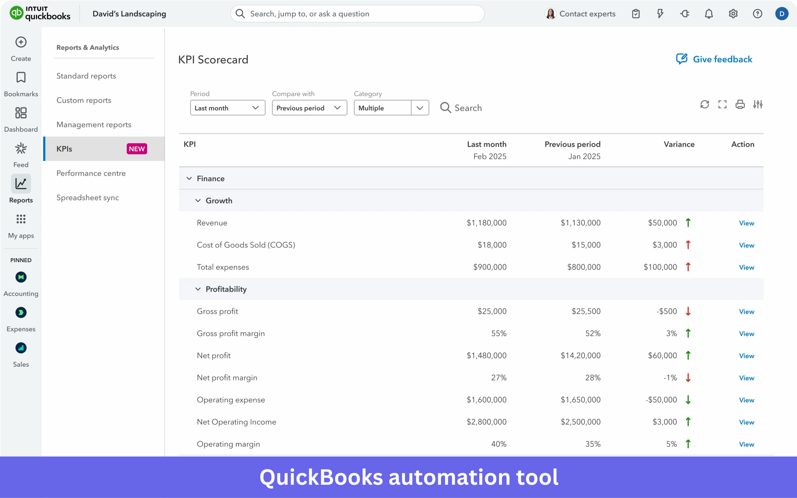 QuickBooks automation tool
