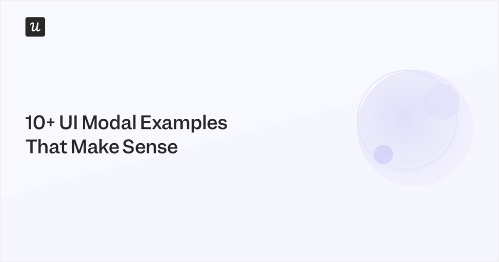 10+ UI Modal Examples That Make Sense