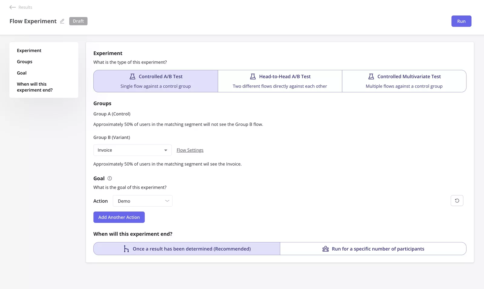 A/B testing onboarding Flows in Userpilot