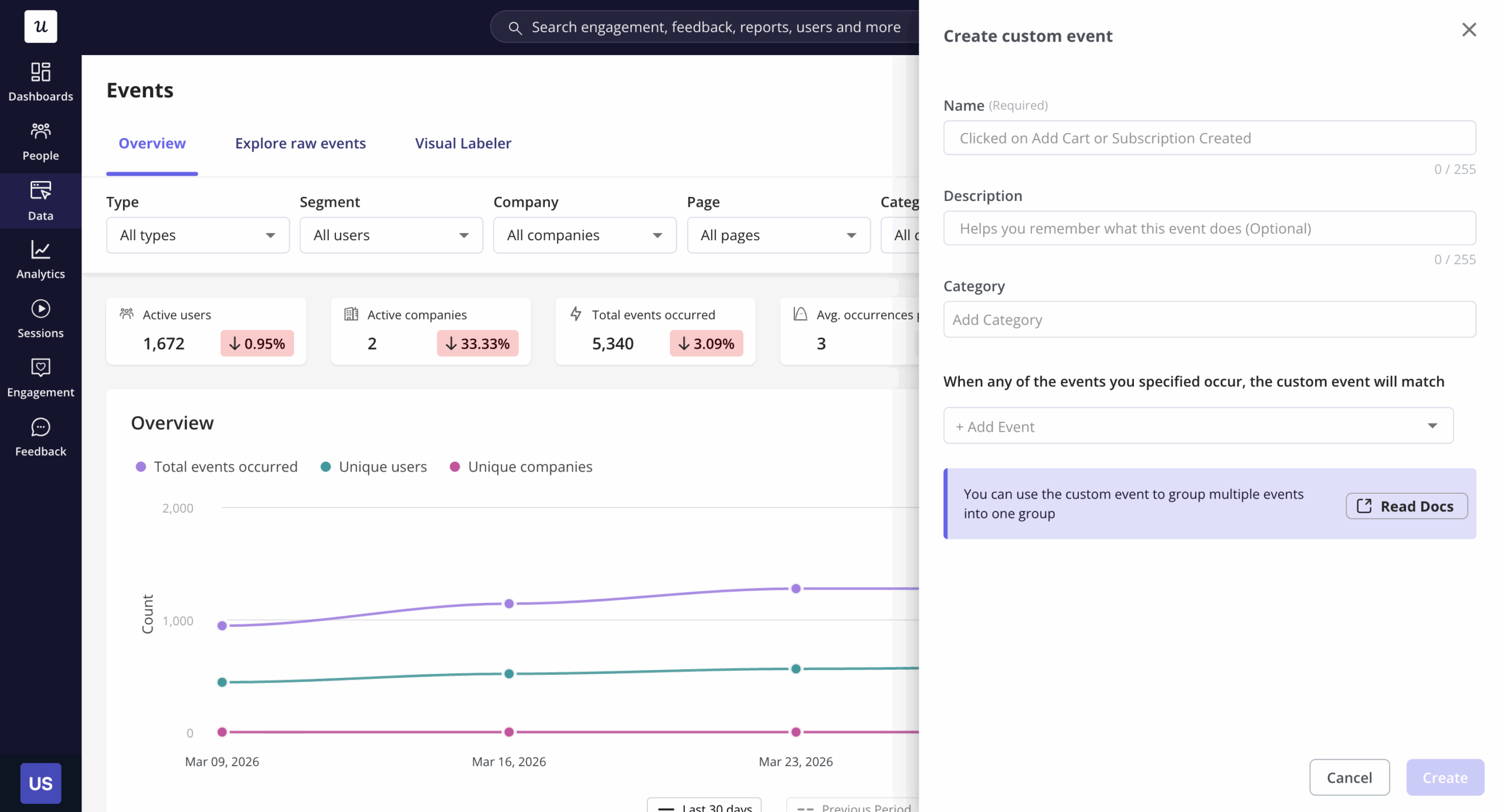 Events in Userpilot
