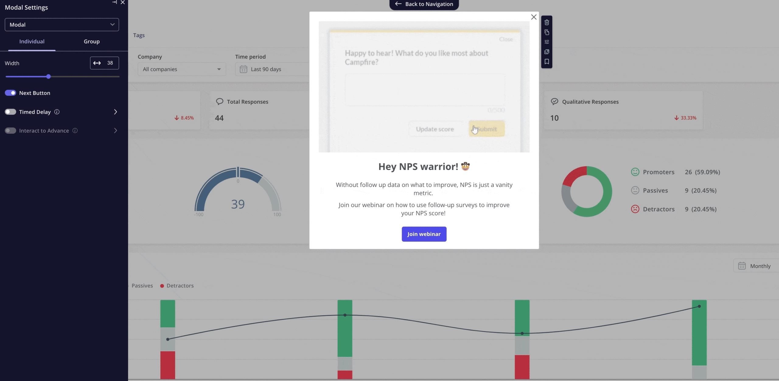 Userpilot feature release through webinar