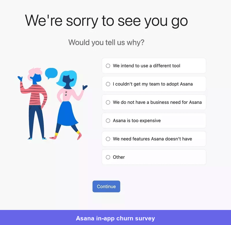 Asana cancellation survey