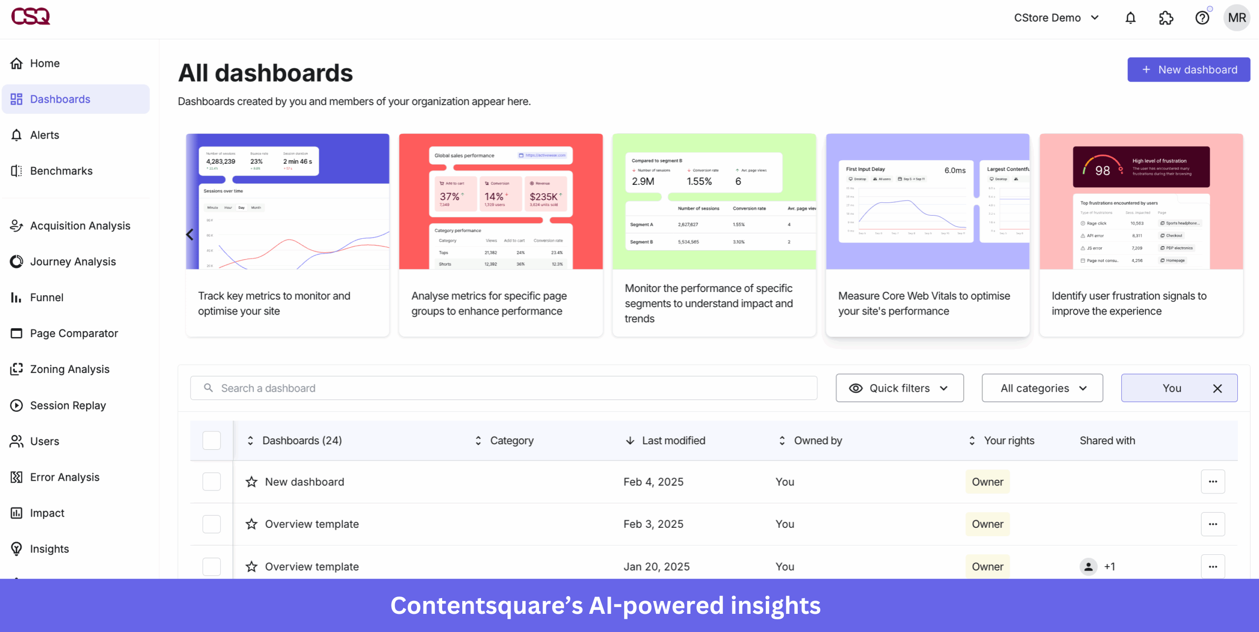 Contentsquare’s AI-powered insights