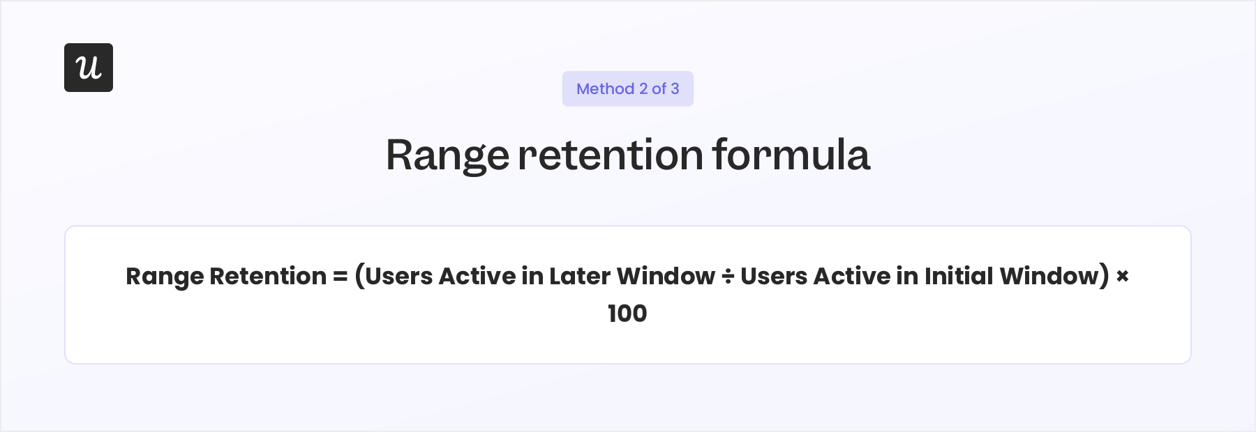 Range user retention calculation.