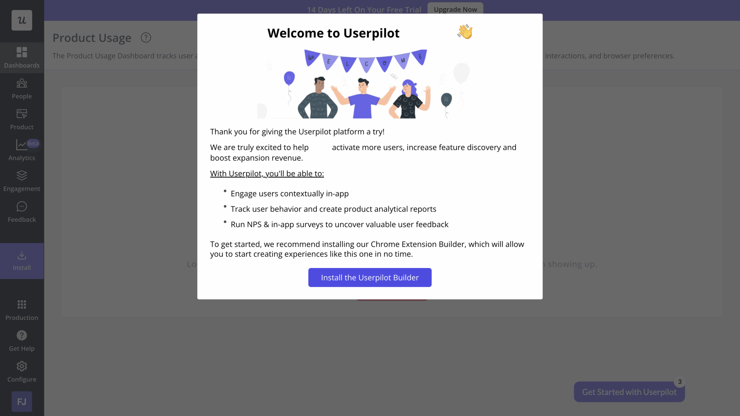 userpilot-welcome-screen-example