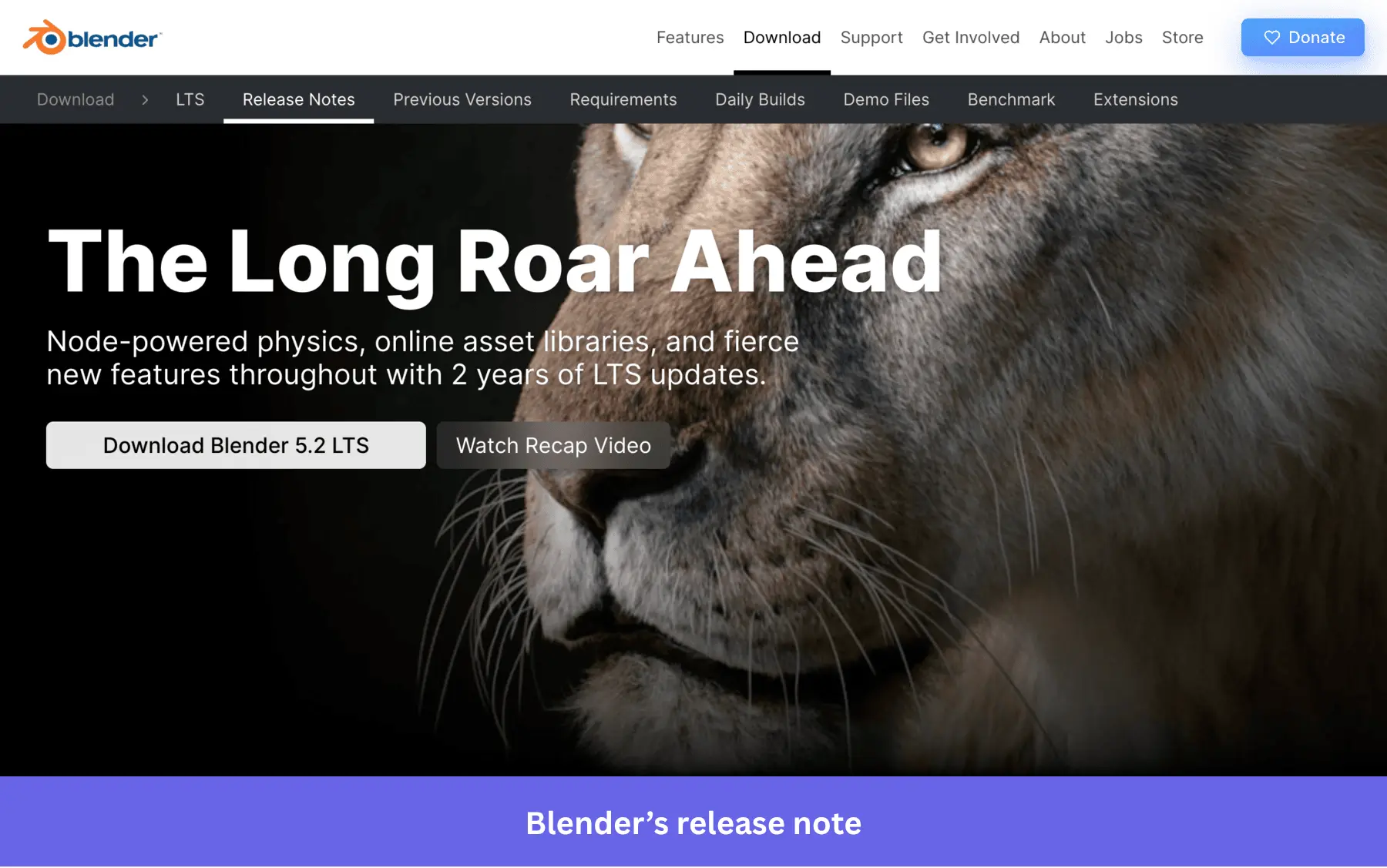 Blender’s release note