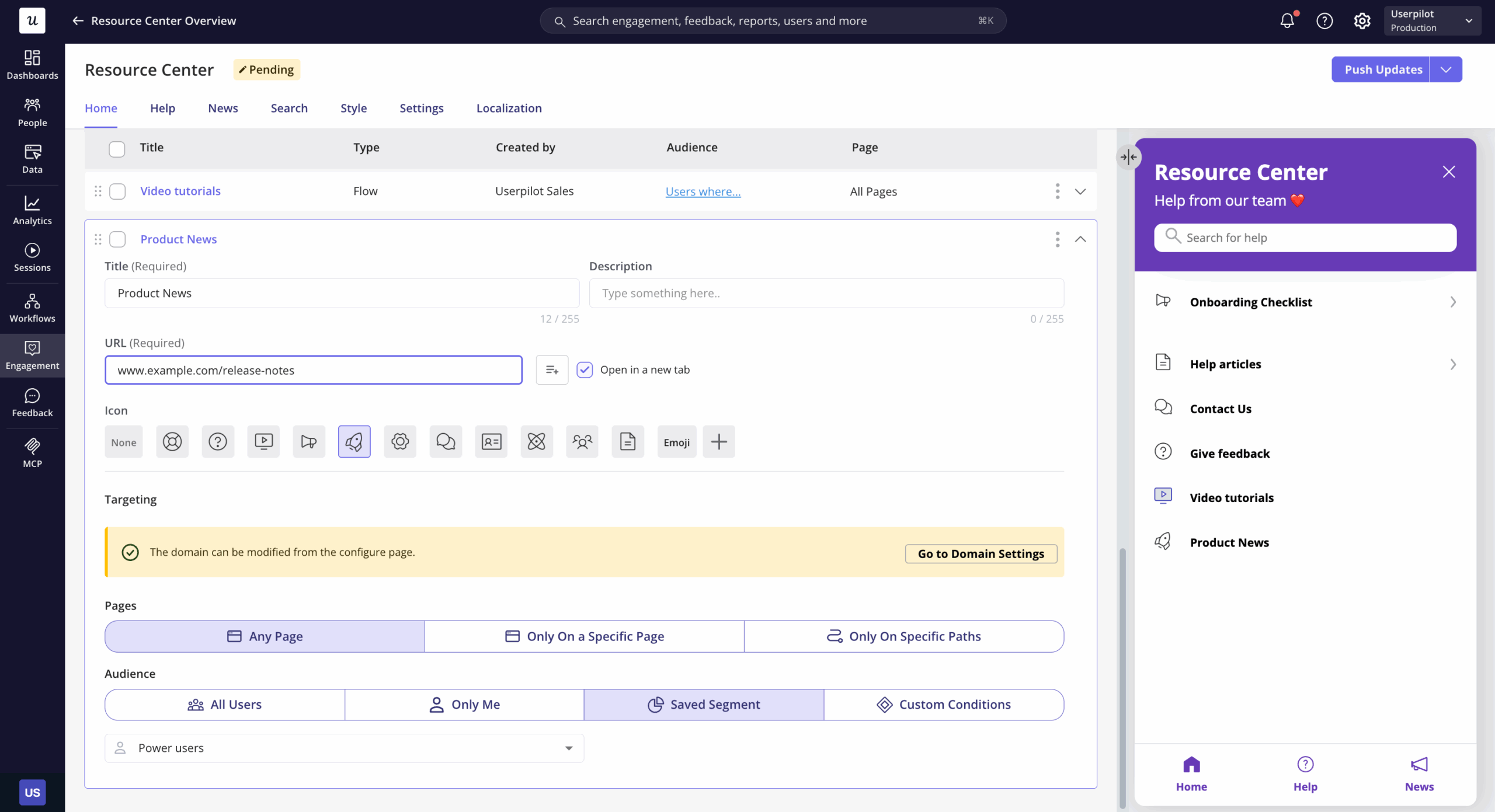 Userpilot's Resource Center