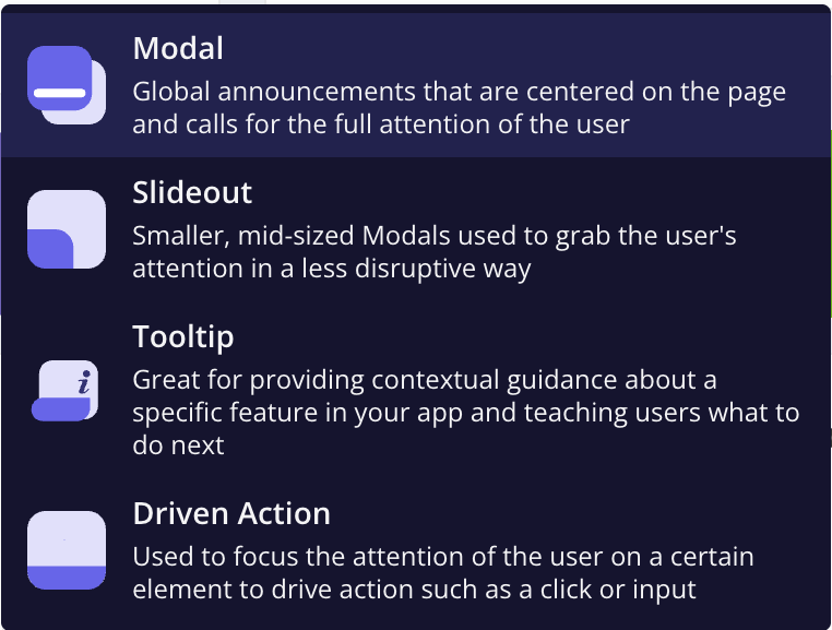 UI patterns in Userpilot