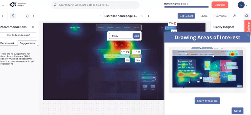 Attention Insight onboarding flow