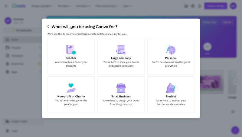 Canva welcome survey