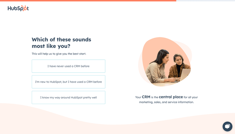 Hubspot welcome survey