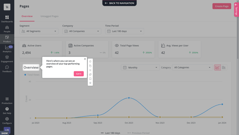 Interactive walkthrough