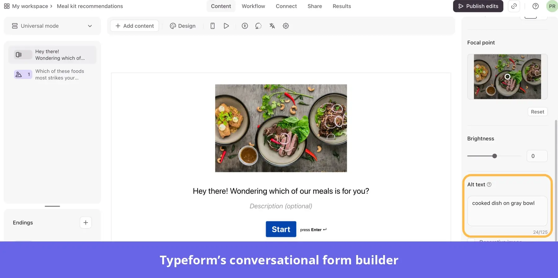 Typeform's conversational form builder
